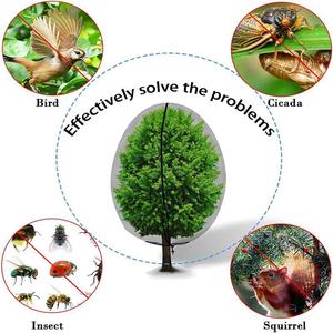 Filet de protection pour plantes avec cordon de serrage, pour arbres fruitiers, légumes, <span class=keywords><strong>anti</strong></span>-oiseaux et insectes, couverture de jardin 0.8x1m 1x1.5m 1.2x1.8m 1.8x2m en PP réutilisable - Product Image 2