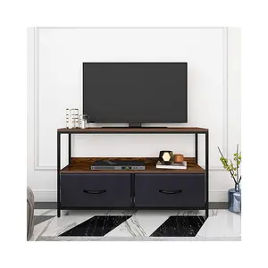 Imporx — meuble tv de luxe moderne, meuble tv, table avec tiroirs, mdf, noir, 2022