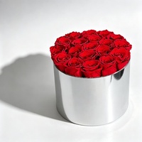 Coffret de roses éternelles stabilisées, véritables et immortelles, pour la fête des mères et la Saint-Valentin, vente en gros