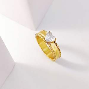 Anillo de Perlas de Lujo Chapado en Oro y Plata con Forma de Corazón Clásico en Oferta, para Compromiso, Boda, Ocasiones Especiales, Certificado IGI, el Mejor - Product Image 2