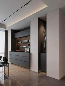 Luxury Modern Solid Oak <b>Wine</b> Cabinet <b>Rack</b> Adjustable Height Eco-Friendly Design Holds 30-39 Bottles-Home Bar Living Room - Product Image 2