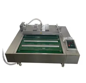 China Automatic High Efficiency Meat Food Roll Belt Type Industrial Continuous Conveyor Food Vacuum Sealing Packing Machine