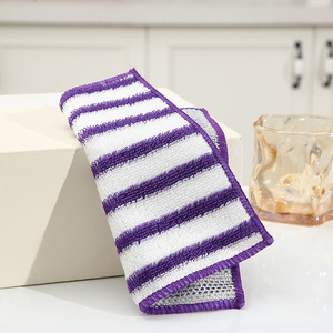 Éponge à récurer en fibre de bambou rectangulaire, antiadhésive, rayée, absorbante, pour la cuisine et le nettoyage domestique - Product Image 3