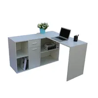 2020 casa madera escribiendo blanco ajustable ejecutivo de lujo de muebles modernos muebles de oficina blanco escritorio para el lugar de trabajo