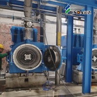 Yunda SS304 Paper Double Disc Refiner 15000 L/mnt Peralatan Penghalusan Konsistensi Rendah PLC Feeding Gear Hemat Energi 380V