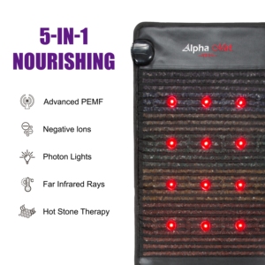 Luxuryade Amethyst A800 Bio PEMF Therapiematte Ganzkörpermassage EMF-geschützte Kristall-Photonen Rotlicht-Heizung Infrarot Negativ-Ionen - Product Image 5