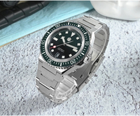 San Martin SN0146 Montre Homme NH35 Automatique Mécanique 200m Montre de Plongée Étanche Boîtier Intégré Montre Saphir