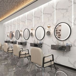 Modern Design Barber Shop <b>Mirror</b> Wall Hanging Simple LED Hair Cutting Salon <b>Mirror</b> <b>with</b> <b>Light</b> - Product Image 4