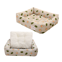Cama Universal XL Rectangular para Perros y Gatos, Sofá Transpirable, Lavable, Cómodo, Impermeable, de Plástico y Esponja, con Diseño de Animales, de Lujo