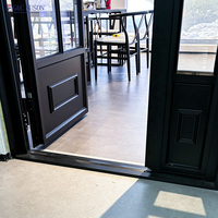 Portes battantes en aluminium Fuson, nouveau design, style villa, étanches, modernes, de luxe, à double vitrage, design simple, entrée directe.