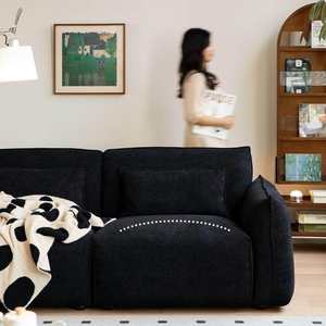 कपड़े सोफे आधुनिक सादगी फ्लैनेल कवर स्पंज छोटे अपार्टमेंट रहने वाले कमरे किराये के घर किराये के तीन-सीट वाले गर्म द्वीप - Product Image 1