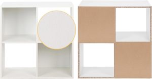 Wooden Storage <strong>Cubes</strong> Bookcase Unit Shelf Closet Cabinet DVD Rack Bookshelf File Organizer Rack 4 <strong>Cube</strong> <strong>White</strong> - Product Image 5