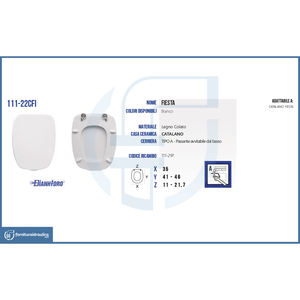 Abattant de toilettes carré moderne pour Catalano Fiesta Vase, fermeture douce, durable, en bambou, bois, plastique PP, résine d'urée pour salle de bain - Product Image 2