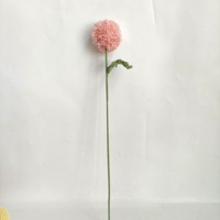 Nuevas Flores de Crisantemo Tejidas a Mano con Pompones para Decoración del Hogar, Ramos, Bodas, Adornos Listos para Usar