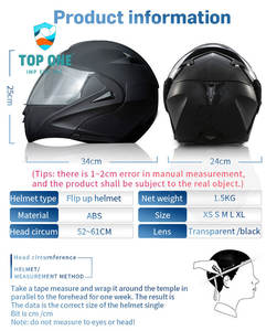 TopOne Cheap Prices Stylish ABS Modular Motorcycle Helmets for Riding Breathable & Durable Lightweight Design - Product Image 6