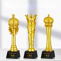 Médailles et plaques de trophées premium de la Coupe du monde de sport en résine métallique personnalisée