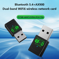 Adaptador USB WiFi 6 AX900 2 en 1, Dongle de Doble Banda 2.4G y 5GHz, 900Mbps, Receptor Inalámbrico USB WIFI