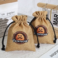 Emballage écologique en tissu naturel, jute, toile de jute, coton mousseline, sac d'emballage