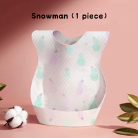 Bavoirs jetables en papier coloré de style simple avec attrape-miettes pour l'alimentation-Absorbant et étanche pour manger et voyager
