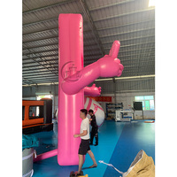 Modèle publicitaire gonflable personnalisé en forme de dollar rose pour extérieur, décoration en forme de dollar américain, modèle gonflable