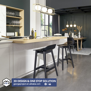 <span class=keywords><strong>Cucina</strong></span> <span class=keywords><strong>in</strong></span> <span class=keywords><strong>Legno</strong></span> con Unità Complete ed Elettrodomestici, Design di Cucine Moderne Modulari di Lusso con Isola e Tavolo, Mobili <span class=keywords><strong>da</strong></span> <span class=keywords><strong>Cucina</strong></span> per Villa - Product Image 2