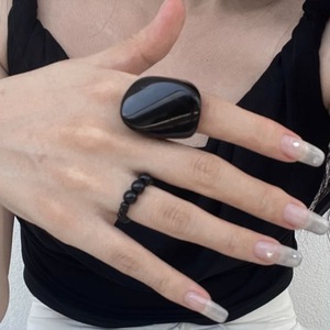 Ensemble de bagues de cocktail géométriques en résine acrylique Lucite, unisexe, moderne, pour usage quotidien, cadeau, bijoux 2026 - Product Image 2