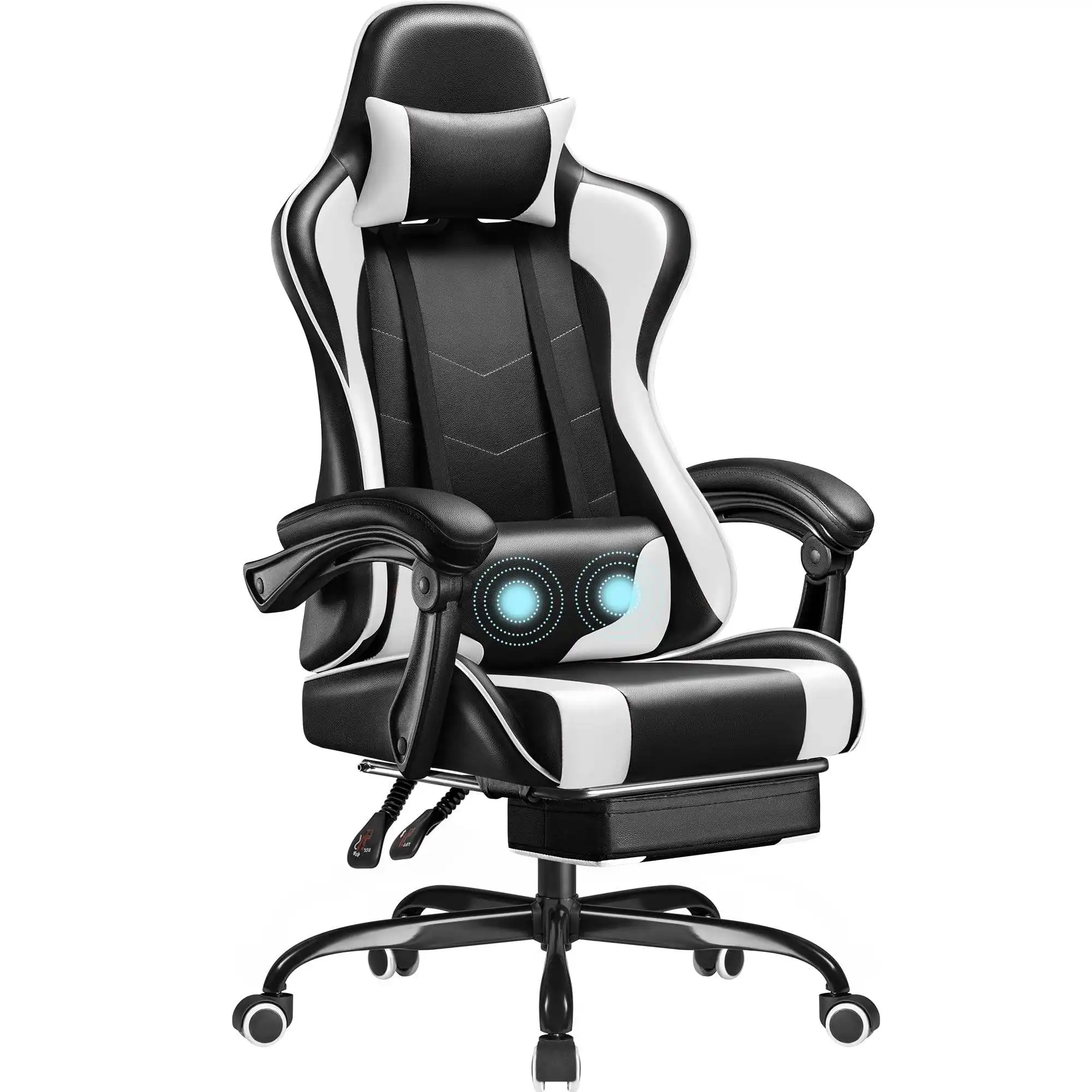 Sedia ergonomica per Computer con sedile girevole e poggiatesta per videogame in vendita,