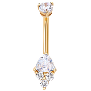 Anneaux de nombril <span class=keywords><strong>en</strong></span> <span class=keywords><strong>or</strong></span> <span class=keywords><strong>blanc</strong></span> 14 carats massif Eternal, à filetage interne, bijoux de <span class=keywords><strong>piercing</strong></span> corporel pour mariage, vente <span class=keywords><strong>en</strong></span> gros - Product Image 4