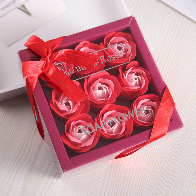 9 square box red