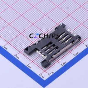 SIM-011T-R6 SIM Card Connector SMD Connector Flip Cover Type Mini SIM Card Card Holder 2.5mm - Product Image 2