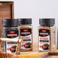 Bouteilles Carrées en Plastique PET 275 ml 9 oz pour Cuisine, Contenants à Épices, Pots à Poudre d'Assaisonnement et Emballages de Bouteilles de Salière et Poivrière