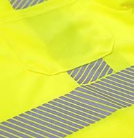 Camiseta de Manga Larga Reflectante de Seguridad Dri Fit con Segmento Reflectante de Transferencia Térmica para Hombre, Trabajo de Construcción, Amarillo de Alta Visibilidad