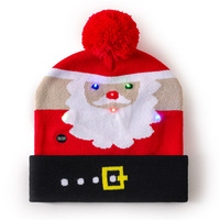 Cappello di Natale Lavorato a Maglia con LED, Berretto Luminoso, Regalo Perfetto per Adulti, Decorazioni per Feste di Natale e Capodanno, Uso Casual