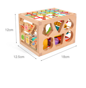 Cổ điển đồ chơi bằng gỗ Montessori xếp chồng khối học tập đồ chơi trẻ em hình dạng SORTER đồ chơi cho trẻ mới biết đi lứa tuổi 2 + năm tuổi bé trai cô gái - Product Image 5