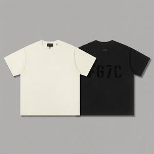 T-shirt en coton tricoté pour homme, noir, à manches courtes, col roulé, coupe ample, formel, uni - Product Image 2