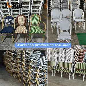 椅子スタッカブルレストランテーブル椅子フレンチビストロカフェダイニング籐ガーデンパティオパーティーアームチェア