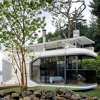 Maisonnette de luxe de haute qualité, hôtel mobile en conteneur, pod de camping, structure en acier préfabriquée, panneau sandwich pour l'habitation
