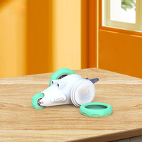 Juguete Automático para Gatos con Plumas, Sensor de Movimiento Inteligente Incorporado, Anti-Atascos de Pelo, Rueda Desmontable, Diseño de Caja de Dibujos Animados, Material ABS, Venta al Por Mayor