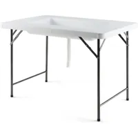 Table de remplissage et de refroidissement en plastique de 4 pieds avec étagère autour