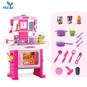 Huiye Pretend Play Toys mit Ofen Kinder kleines Topf messer und Gabel Kinder Kunststoff Big Kitchen Toy Set cocina de juguete