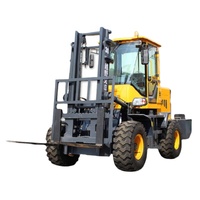 Pengiriman Gratis Forklift 4WD untuk Medan Berat 3 Ton 3.5 Ton 4 Ton Forklift Diesel Hidrolik Baru untuk Segala Medan Dijual