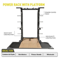 Rack de musculation multifonctionnel OKPRO pour la musculation, la force athlétique et les squats, avec plateforme