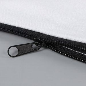 Pochette zippée en toile vierge personnalisable - Mini trousse de toilette, étui à crayons en gros, organiseur de maquillage grande capacité pour cadeaux promotionnels - Product Image 4
