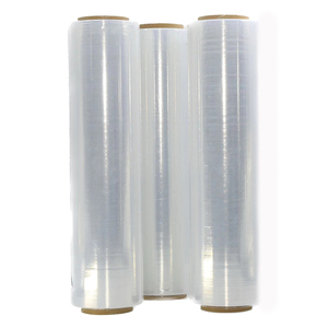 Hot Selling 100% Eco Friendly <b>Plastic</b> PE Lldpe Highlight Stretch Film <b>Wrap</b> Roll Reflective Durable Transparent Film for Wrapping - Product Image 1