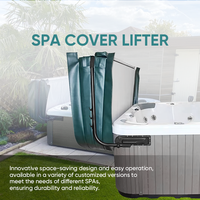 Pengangkat Penutup Spa Modern dari Plastik Aluminium yang Tahan Lama untuk Bak Mandi Air Panas, Mudah Dipasang, Universal, Tahan Air, dengan Bantuan Hidrolik