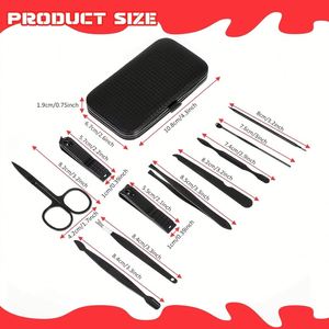 Promotional Custom Stainless Steel Nail Set Portable Travel Tool Bag with Customizable Logo - Product Image 3