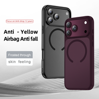 Coque de téléphone magnétique en gros pour iPhone 16/17/18 Pro Max, anti-traces de doigts, anti-poussière, antichoc avec airbag, conforme RoHS & REACH