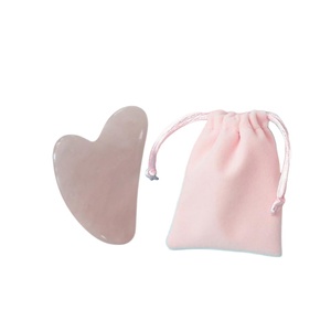 Massaggiatore Facciale Gua Sha in Quarzo Rosa Naturale all'Ingrosso, Strumento per <span class=keywords><strong>Massaggio</strong></span> <span class=keywords><strong>Viso</strong></span> in Quarzo Rosa - Product Image 5