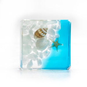 Ornamenti in resina fai da te decorazione estiva da tavolo vera stella di granchio di mare in resina fermacarte souvenir - Product Image 5