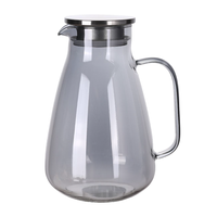 Bouilloire à eau froide en verre borosilicate HYRI, résistante aux hautes températures, compatible lave-vaisselle et micro-ondes, design moderne pour usage domestique